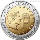 Монета 2 Евро Люксембург "Герцог Люксембурга" AU, 2004 год