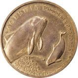 Монета Польши 2 Злотых, "Морская свинья" AU, 2004