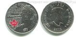 Монета Канады 25 центов "Текумсе" (цвет), 2012