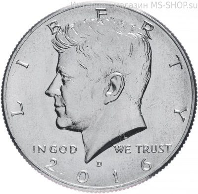 Монета США 1/2 доллара, монетный двор D (Денвер), AU, 2016 год
