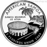 Монета 25 центов США "Американское Самоа", AU, 2009, P