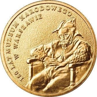 Монета Польши 2 Злотых, "150 лет Национальному музею в Варшаве" AU, 2012