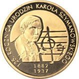 Монета Польши 2 Злотых, "125-летие со дня рождения Кароля Шимановского" AU, 2007